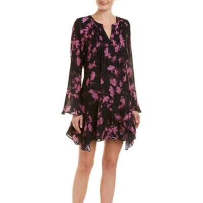 Parker New York Floral Print Shift Dress in  Petal Bloom Sz M