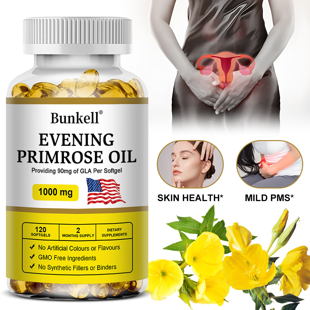 Evening Primrose Oil, 1000 mg, Anti-Aging,Whitening 30 To 120 Capsules Evening Primrose Oil, 1000 mg, Anti-Aging,Whitening 30 To 120 Capsules