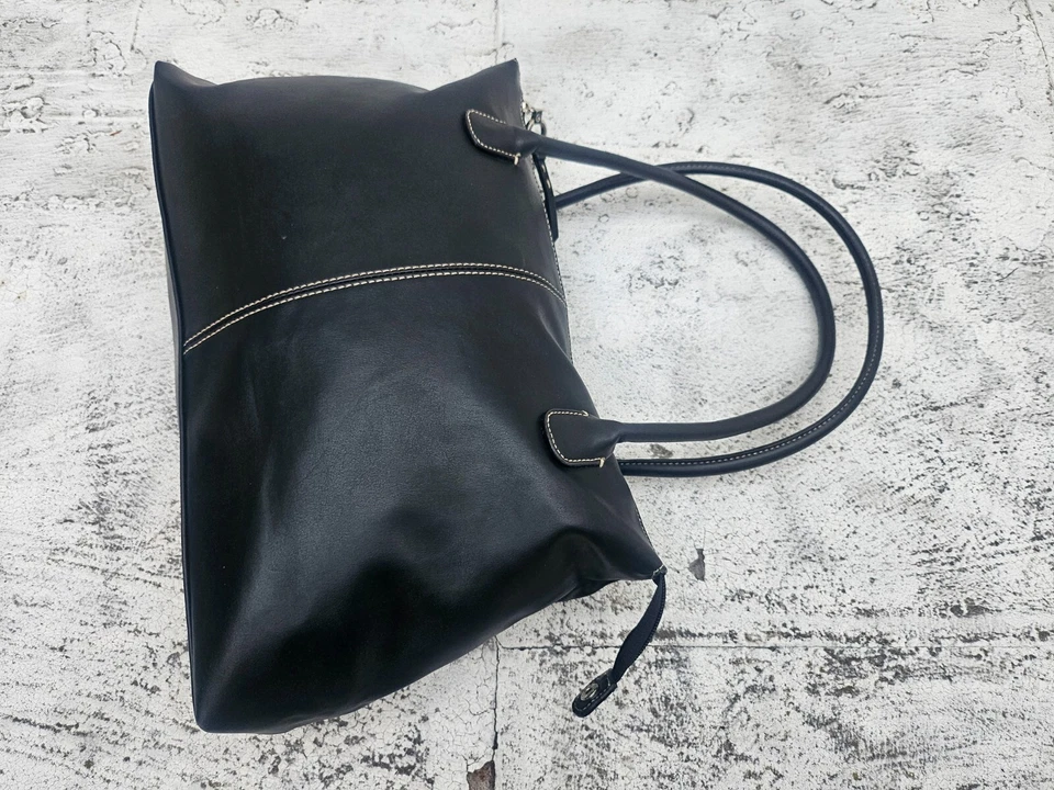 Avenue Mujeres Bolso de Mano Cuero Negro Bolso de Hombro Cierre con Cremallera Bolso Foto 4 de 4