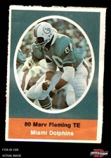 1972 Sunoco Stamps Marv Fleming Dolphins DOUBLE-PRINT Utah 6 - EX/MT