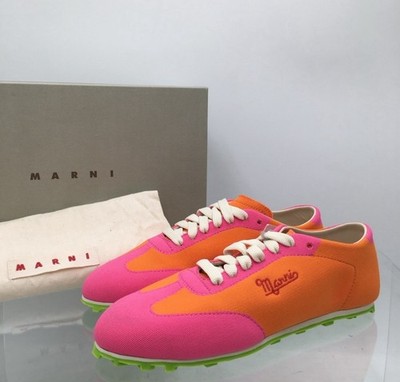 MARNI Pebble Light Orange/ Fuchsia- Women s Sneakers Size US 7 M