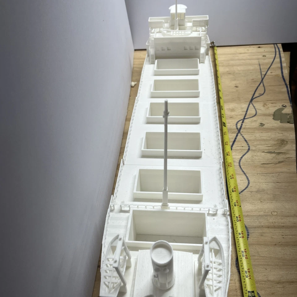 ho scale 1930s Era Steam Boat model. UnAssembled And Unpainted. 29”x5.5 - Image 4 of 4