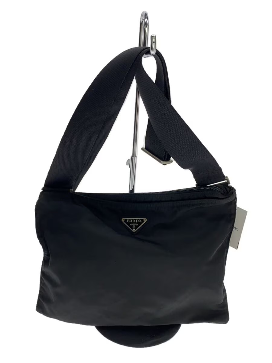 Prada Black Nylon Shoulder Bag Imported From Japan