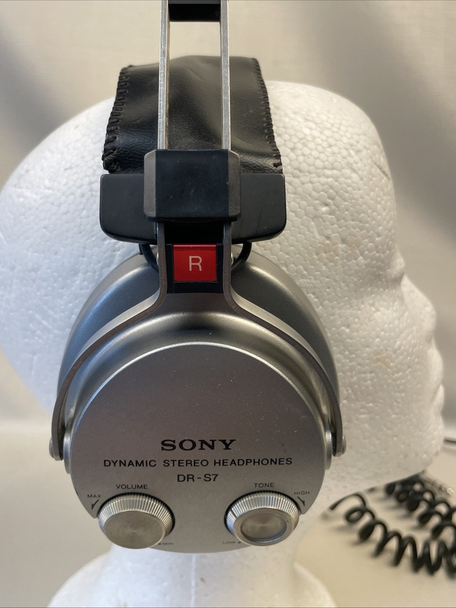 1980s Sony DR-S7 Headphones Dynamic Stereo Over-Ear Studio DJ Vol