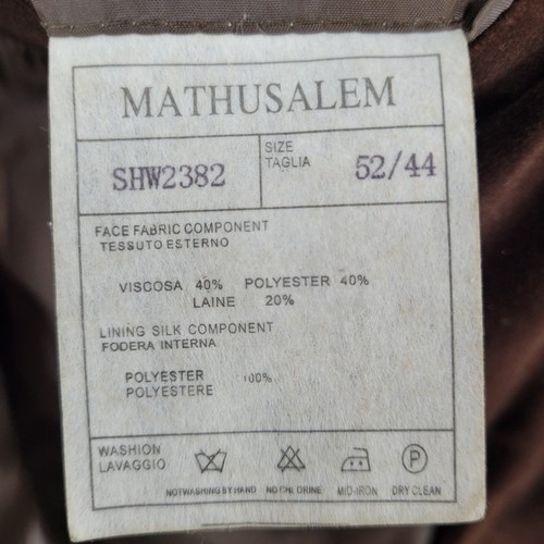 Kebello Mathusalem Brown Wool Blend Velvet Blazer Sport Coat Size 52 US 42 - Picture 4 of 14