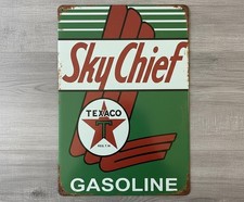 Texaco Sky Chief Gasoline 8 x 12 Novelty Metal Sign Made In The USA New!