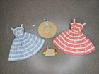 Vintage 1960's Barbie Suburban Shopper #969 Dress Hat Bag Shoes, #956 Dress