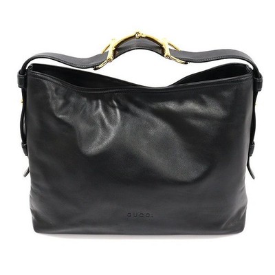 Gucci Beatrice Medium Hobo Schultertasche schwarz weiches Glattleder 151000312