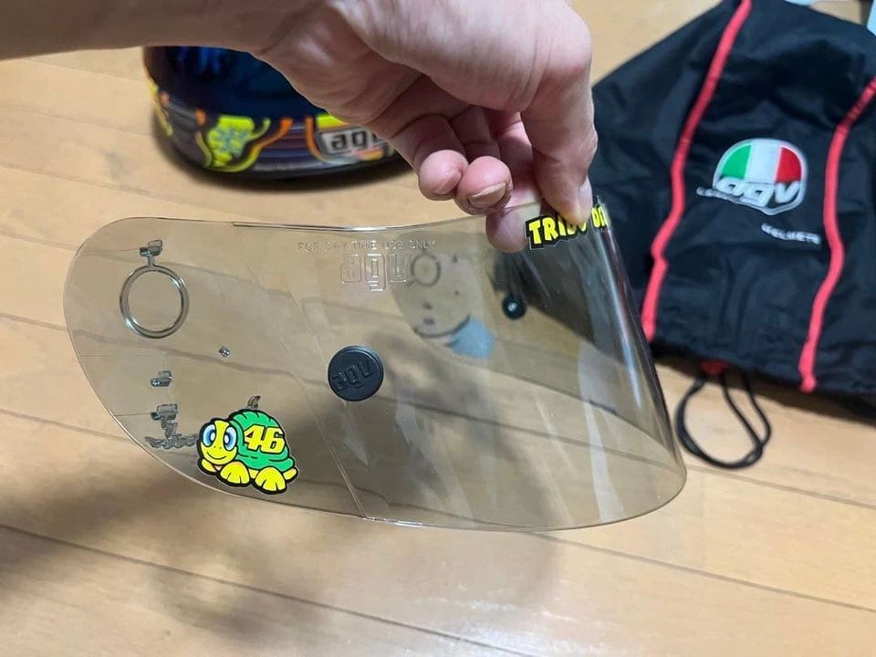 AGV AF-1 Helmet, M Size – 2010 with Blue Mirror & Smoke Shields Included - Image 4 of 4