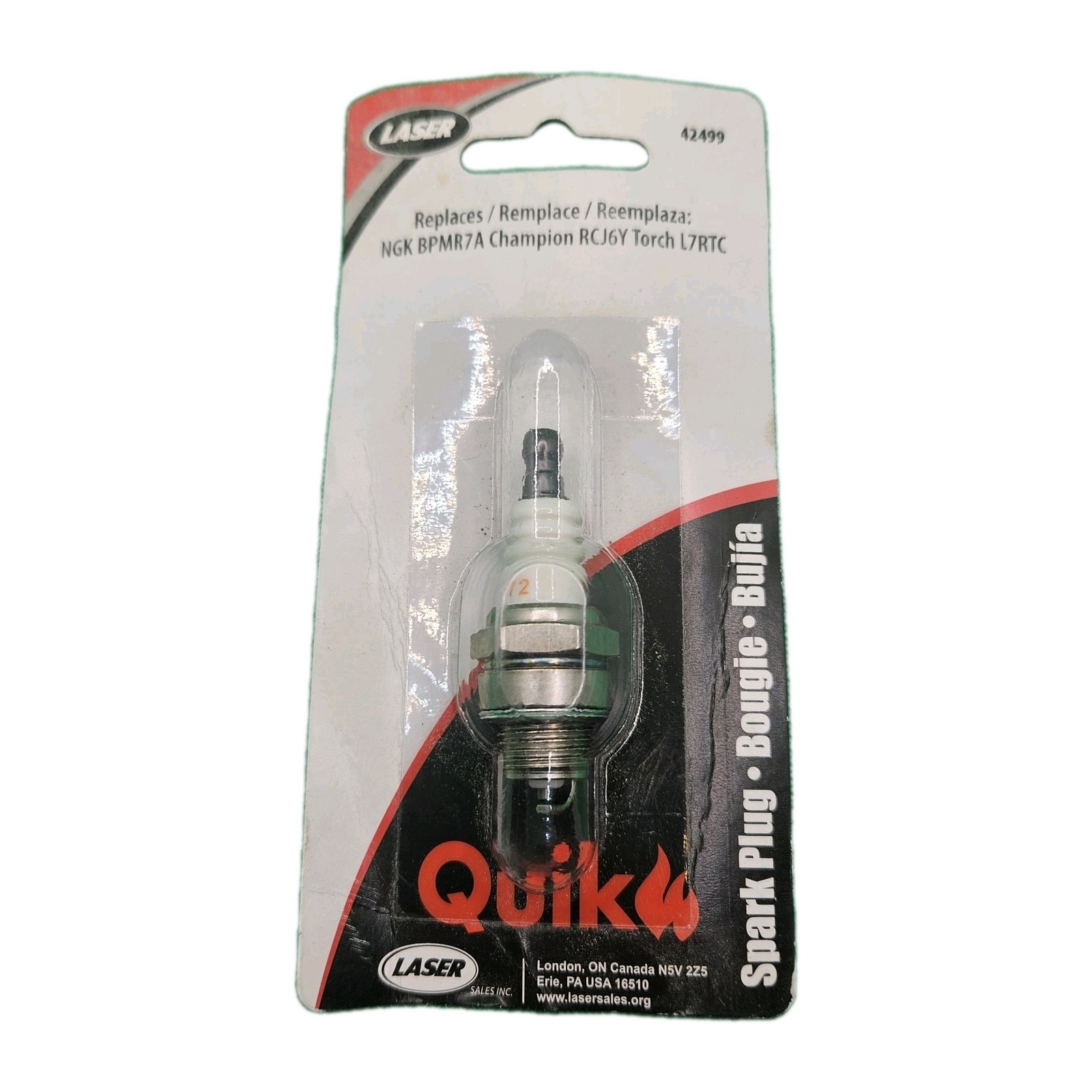 Quik Spark Plug 42499 replace NGK BPMR7A Champion RCJ6Y Torch L7RTC New