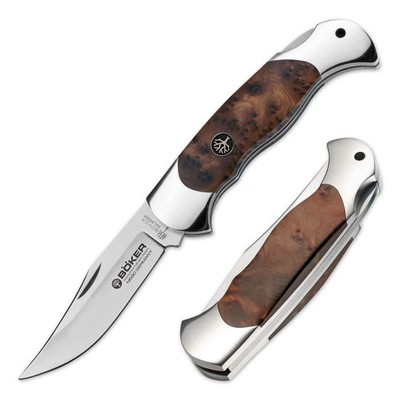 BÖKER Scout Thuja Taschenmesser 42a Jagdmesser N690 Backlock Holzgriff 112002TH