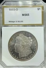 1885-O MS Gem Morgan Silver Dollar PCI Slab