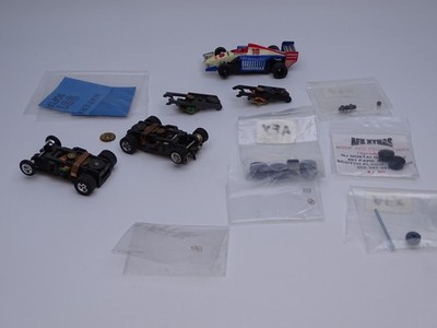 AFX Chassis Parts Ho Slot Car Lot + AFX Aurora Tomy #16 Amerimax Spondsored Car