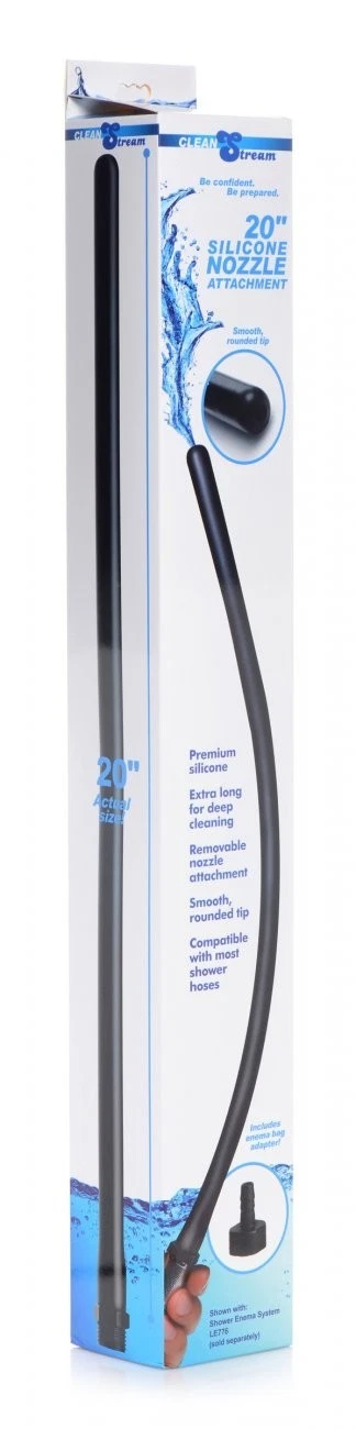 Clean Stream 20 Inch Silicone Nozzle Enema Attachment Cleanstream Silicone USA S