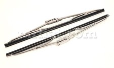 Fiat 124 Spider Chrome Wiper Blade Set 15" New