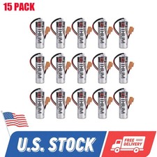 15X ER17500V 3.6V PLC Digital Control Battery With Brown Plug Toshiba ER17500V