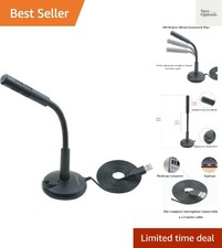 USB Microphone, Plug and Play Desktop Laptop gooseneck Microphone, Suitable f...