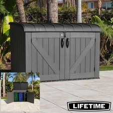 Lifetime 6ft 2 x 3ft 4 (1.9 x 1m) Horizontal 2,190 Litre Storage Shed in Grey *