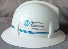 Vintage 1986 New York Telephone NYNEX Safety Lineman Hard Hat Helmet MSA