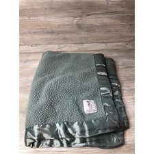 Little Giraffe Green Sherpa Satin Trim Security Blanket Lovey