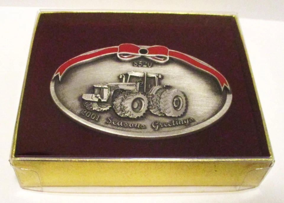 John Deere Waterloo 8520 tractor peltre adorno de Navidad Navidad 2001 jd 6ª edición Foto 3 de 4