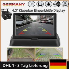 Rückfahrkamera Einparkhilfe Auto KFZ PKW Kamera mit 4.3'' LCD Monitor Nachtsicht
