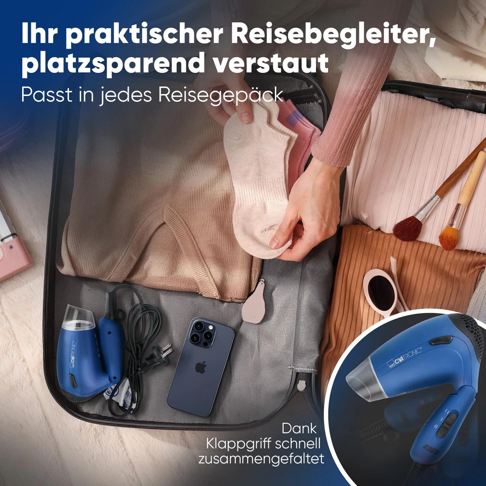 &reg; Foldable Hair Dryer | 1200W Travel Hair Dryer | 2 Speed Settings | Includes Diffuser... - Image 2 of 4