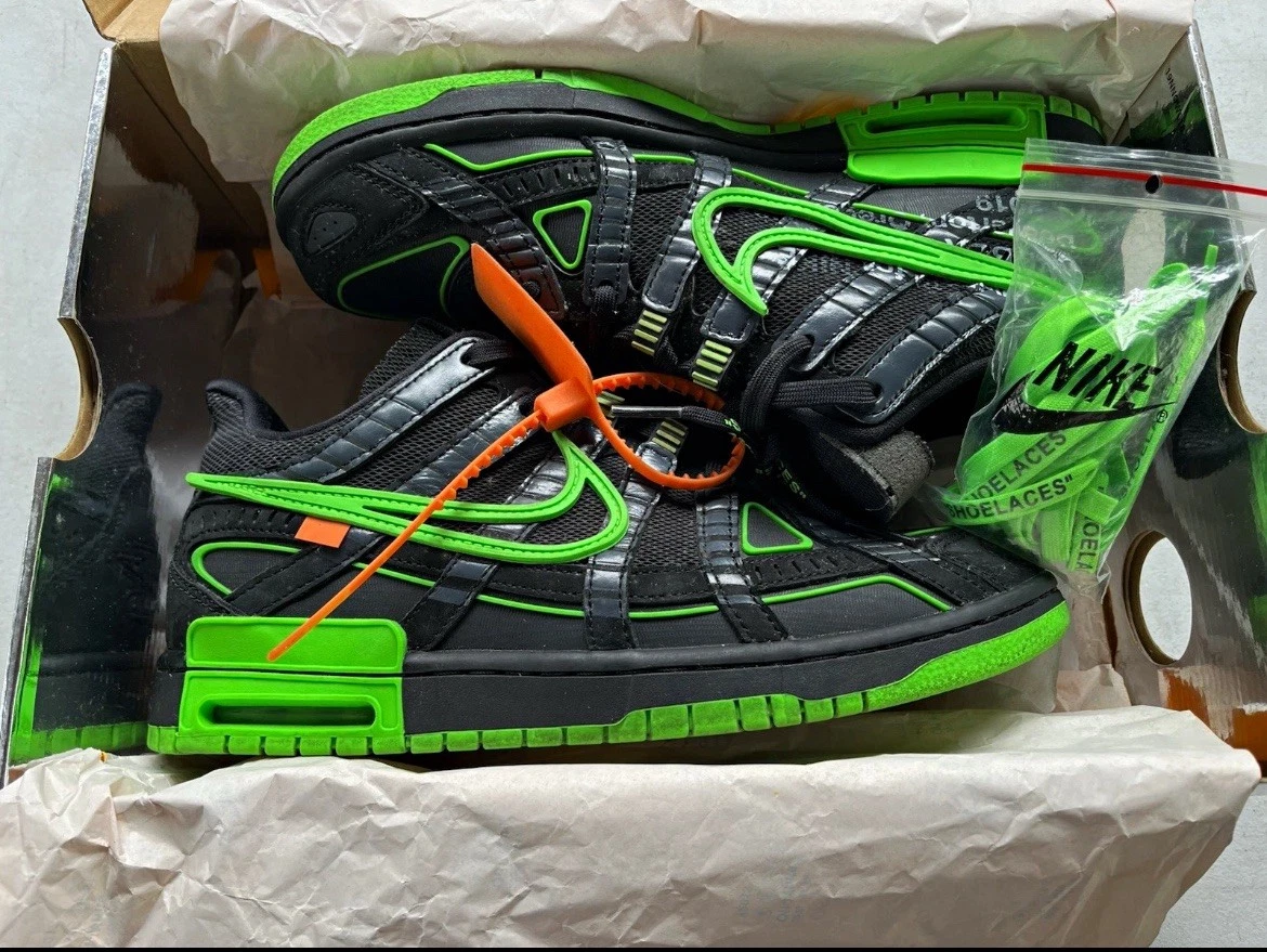 Nike Air Rubber Dunk x Off-White Low Green Strike for Sale