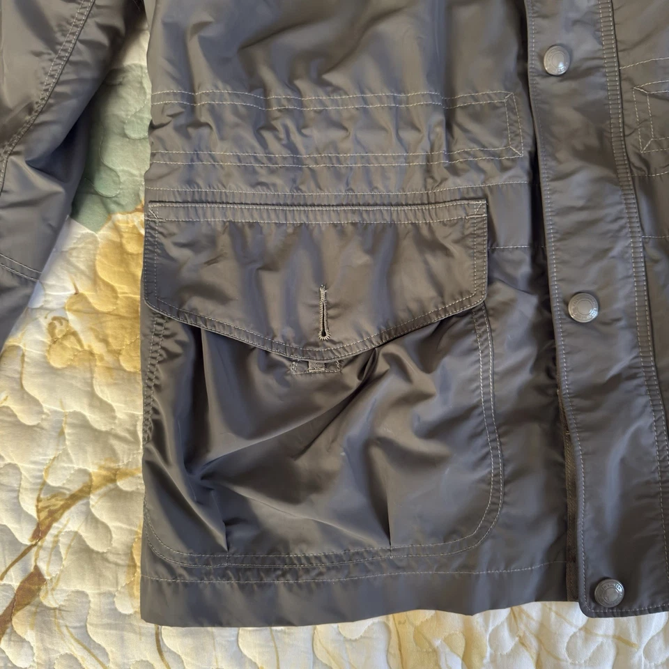 Polo Ralph Lauren Gris Militar Campo Utilitario Chaqueta Cremallera Capucha Talla Grande L Foto 3 de 4