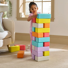 Image of Play Factory Soft Foam Building Blocks 24 Pack Set Toddlers Kids Fun Play Toy