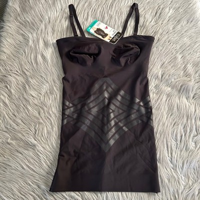 Cupid Shapewear Dress Womens Size Medium Black Strapless Slip Firm Control