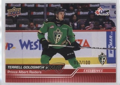 2023-24 Upper Deck CHL Exclusives 57/100 Terrell Goldsmith #100 1e8j