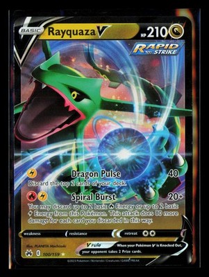 Rayquaza V Ultra Rare Holofoil Crown Zenith CRZ 100/159 Dragon