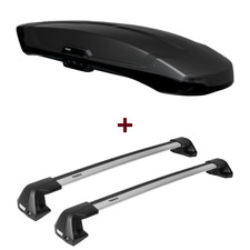 Dachbox Thule Vector L + Dachträger Thule WingBar Edge für VW CC Typ 358 set
