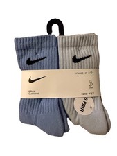 UN0019 U8K Nike Dri-Fit 6 Pack Cushioned Crew Socks sz 10C-3Y Youth A19