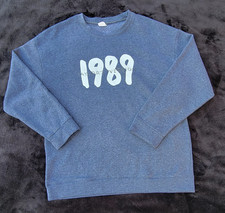 Official 1989 Taylor  s Version Pale Blue Crew Neck Sweatshirt Size XL