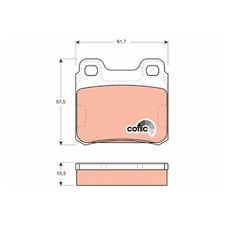 Satz Bremsbeläge Bremsklötze hinten für Opel Astra F T92 Calibra A C89 id7422