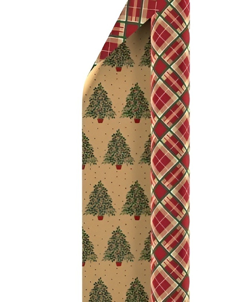 DoubleSided Roll KRAFT Christmas Gift Wrap 270 Sq. Ft. Total Christmas Plaid