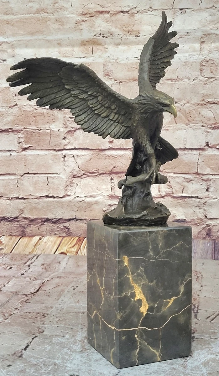 Statuette Bronze Grizzly Avec Poisson – Style Antique – Aubaho