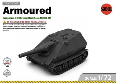 SSMODEL 1/72 Jagdpanzer E-100 Krokodil tank Resin MODEL KIT TSS0720502