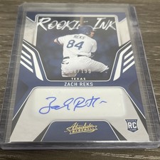 2022 Absolute Baseball Rookie Ink Auto Zach Reks 098/199