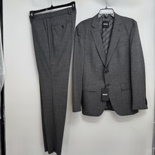 NWT Hugo BOSS Performance BI Stretch Slim-Fit Suit Size 38R Gray Wool Blend