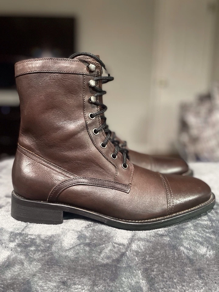 Kenneth Cole, кожаные коричневые ботинки, нежное использование, размер говорит 8,5, но подходит как 9D - Изображение 3 из 4