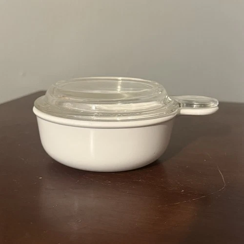 Vintage Corning Ware P-150-B Grab-It Bowl 15oz Pyrex P-150-C Glass + Plastic Lid