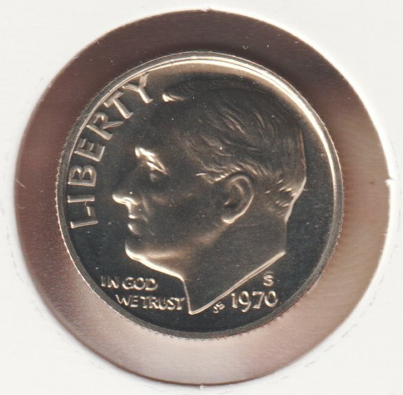 1970s Roosevelt Dime Proof Set Coin Gem BU Uncirculated US Mint Collection Piece