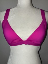 O  Neill Bikini Swimsuit Top Small New Fuchsia Purple Pink SaltWater Solids
