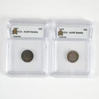 1891 10C AU55 ICG Cleaned & 1877 10C AU55 ICG Cleaned Seated Liberty 32473