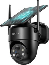 COOAU Solar Security Cameras Wireless Outdoor,2K 360  Camera for Home Security