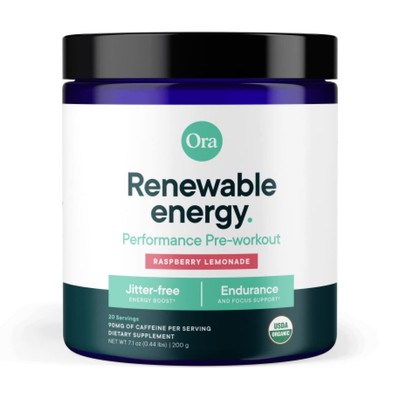 Natural Pre Workout Powder - Raspberry Lemonade Flavor- Provides Jitter Free ...