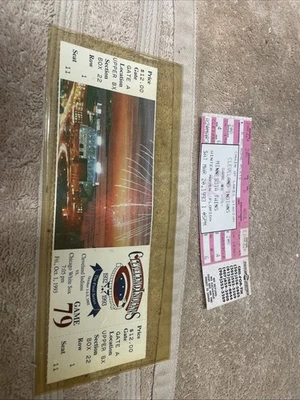 2 TICKETS 1993 Cleveland Indians, Game 79 LAST STADIUM SERIES & Spring Training - Image 1 of 3